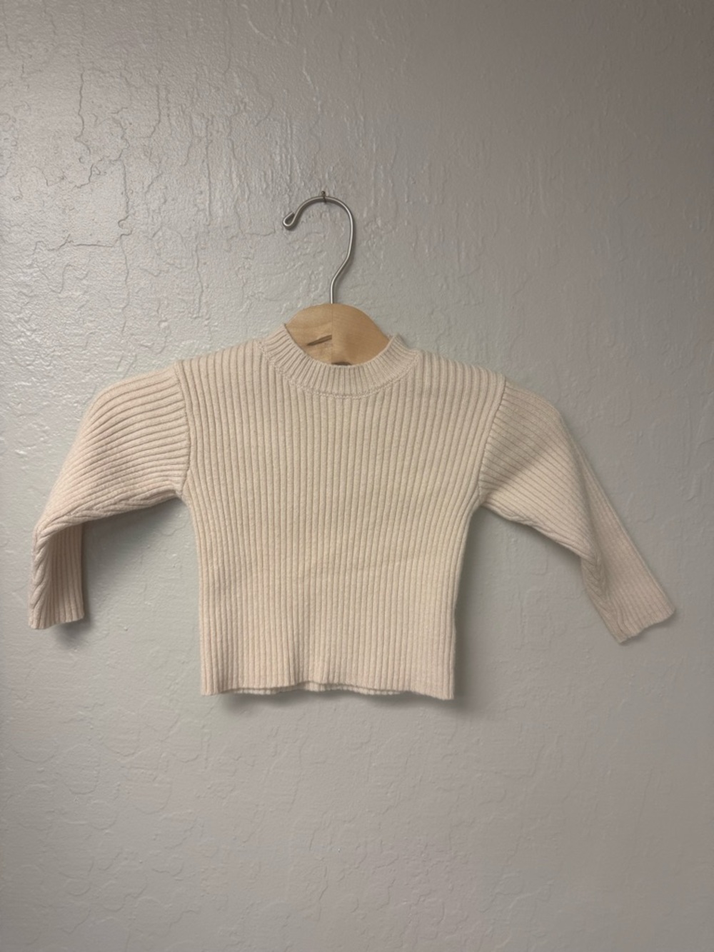 $15 ADD ON Zara Top‎ Baby SET RIBBED CREAM SWEATER 9-12M Outfit cotton on
